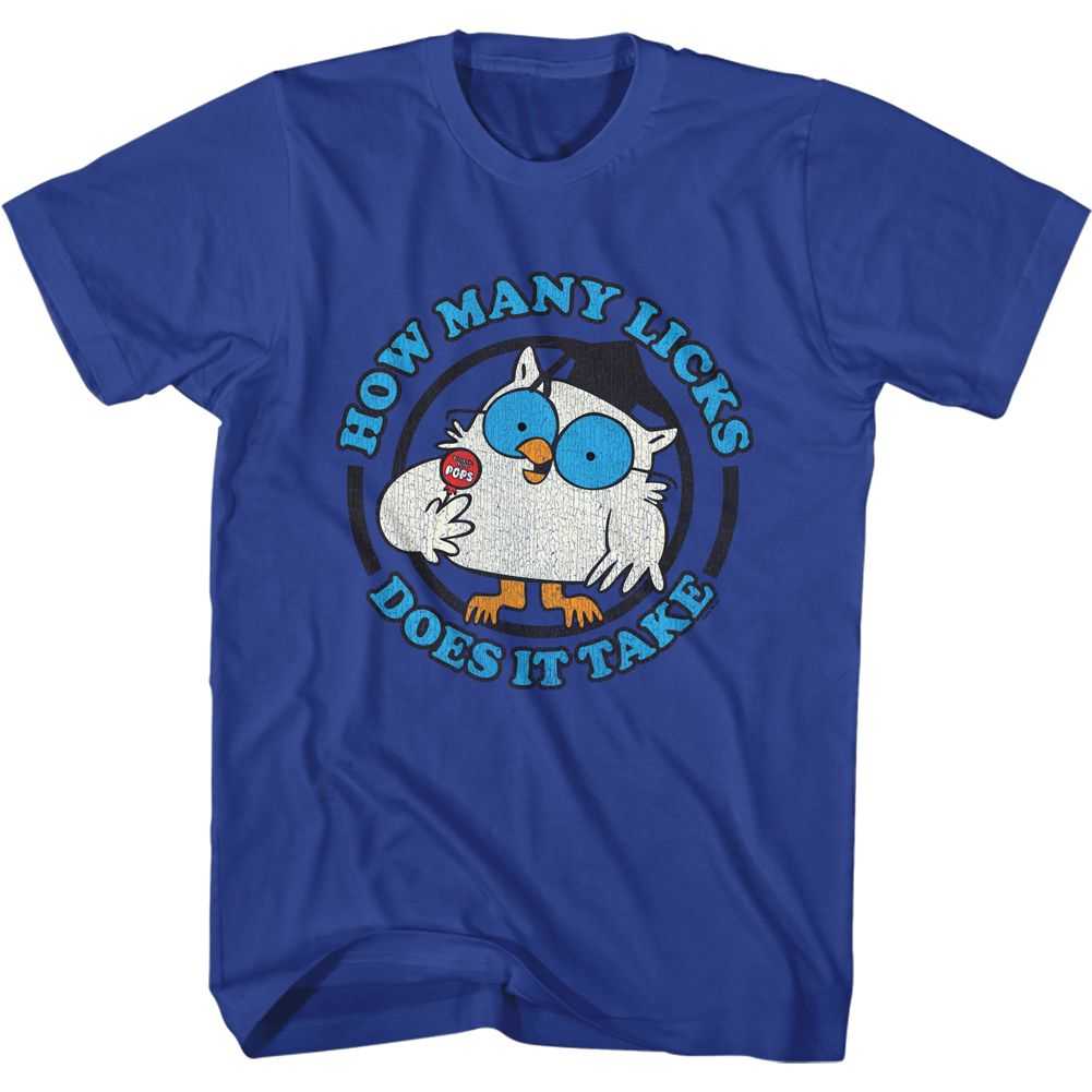 Tootsie Roll - MR OWL BLU TEXT Adult Shirt