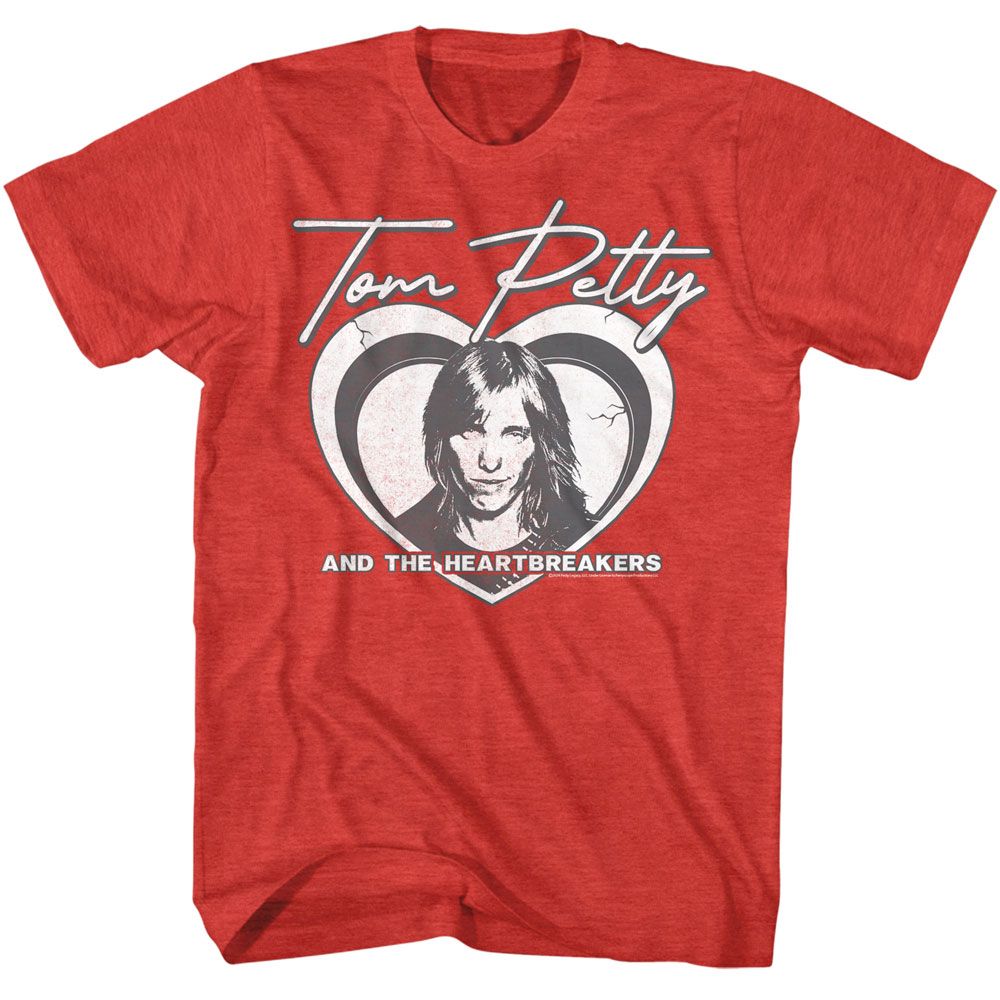 Tom Petty - TOM PETTY LAYERED HEART Adult Shirt
