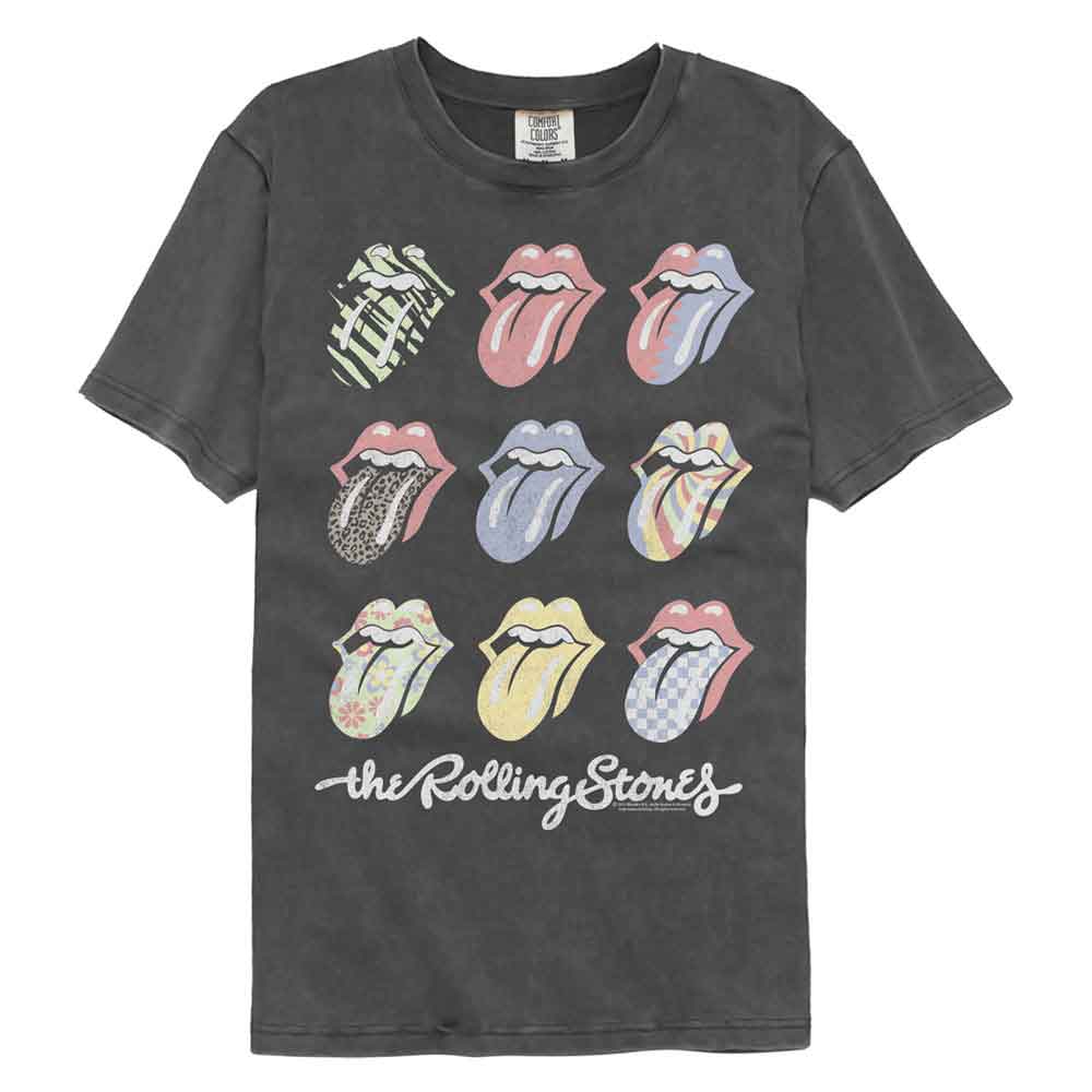 Rolling Stones - ROLLING STONES MULTI COLOR TONGUES Adult Shirt