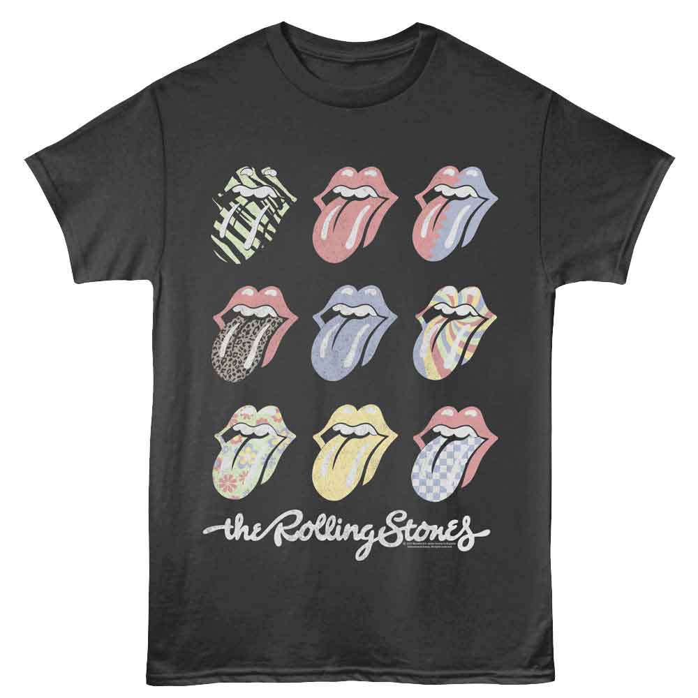 Rolling Stones - ROLLING STONES MULTI COLOR TONGUES Adult Shirt