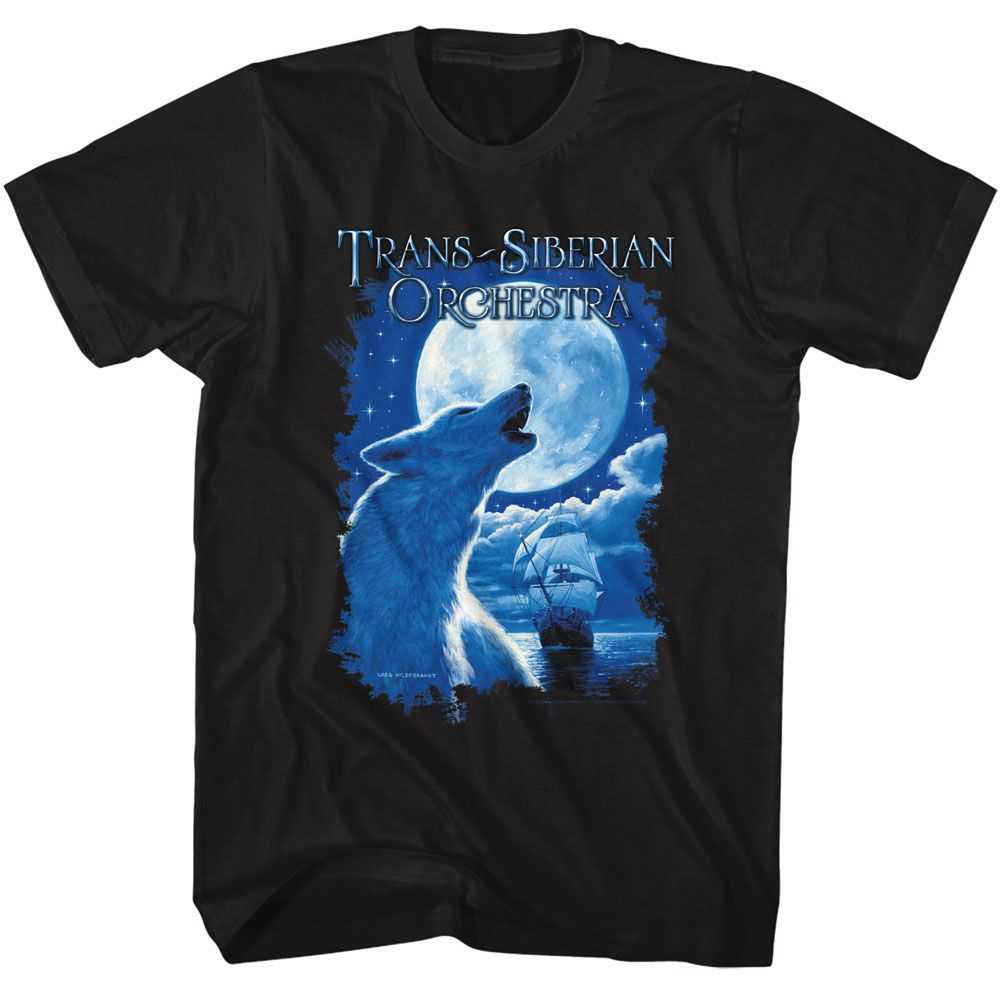 Trans Siberian Orchestra - TSO NIGHT OCEAN WOLF Adult Shirt