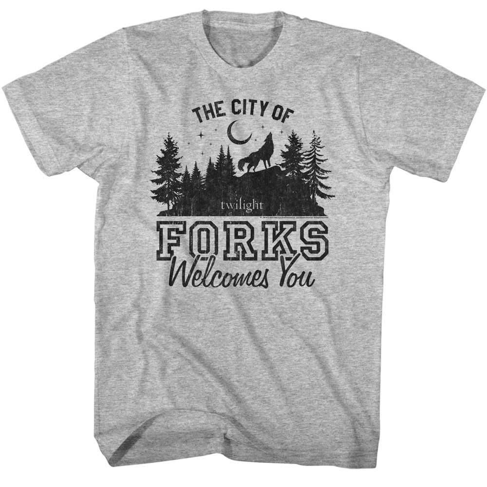 Twilight - TWILIGHT THE CITY OF FORKS Adult Shirt