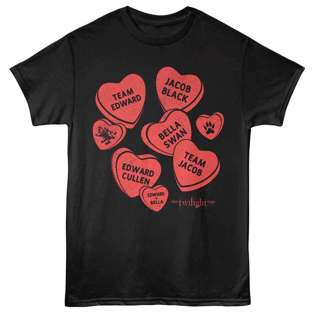 Twilight - TWILIGHT SINGLE COLOR CANDY HEARTS Adult Shirt