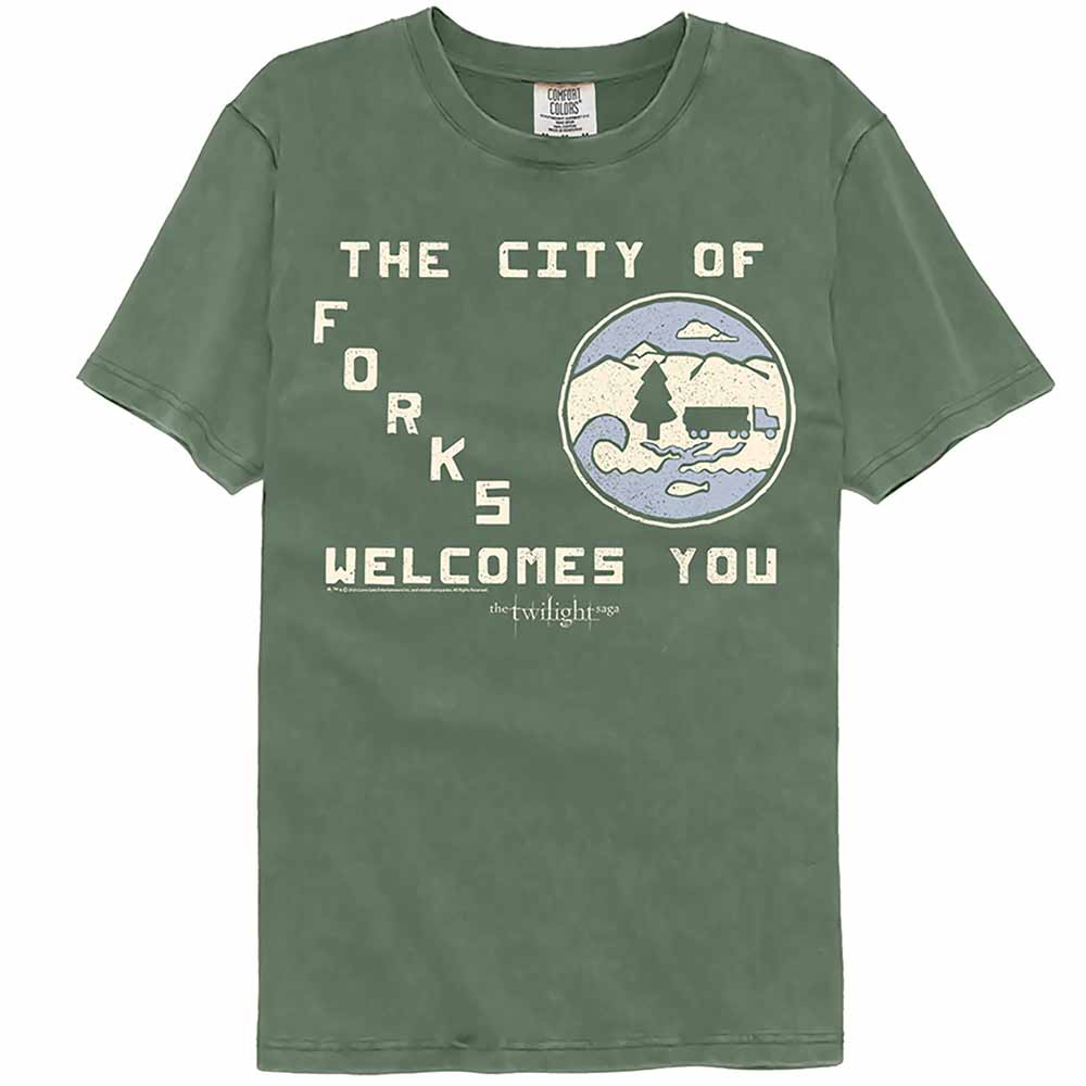 Twilight - TWILIGHT FORKS WELCOME Adult Shirt
