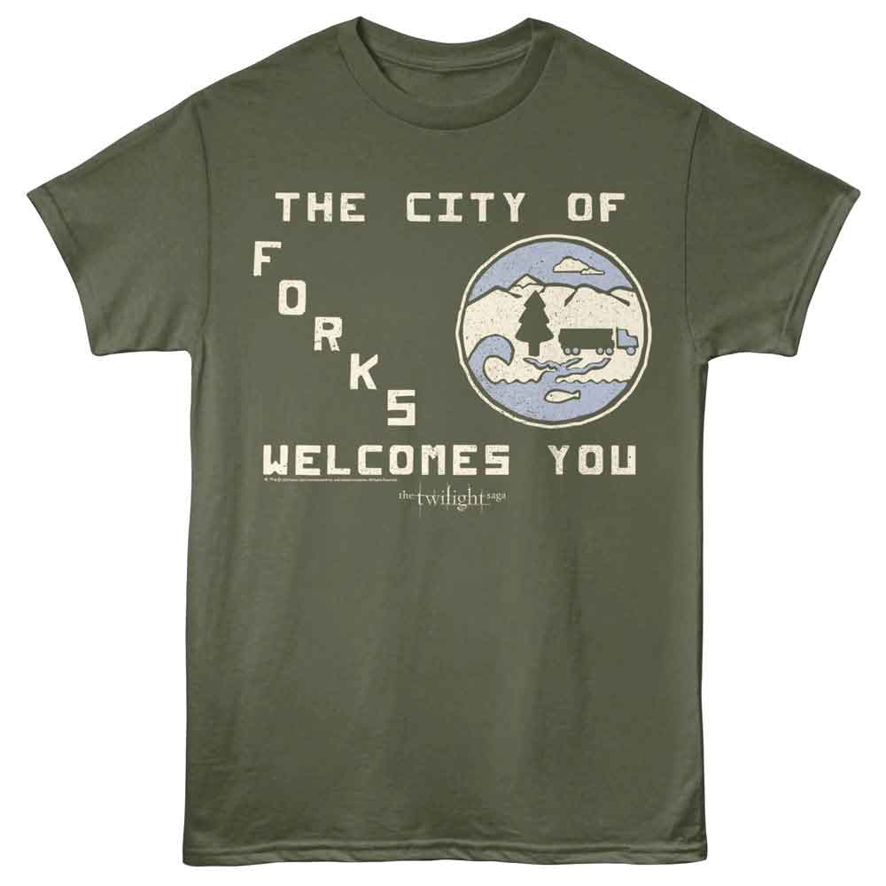 Twilight - TWILIGHT FORKS WELCOME Adult Shirt