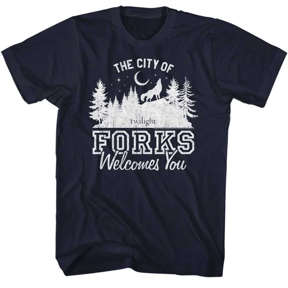 Twilight - TWILIGHT THE CITY OF FORKS Adult Shirt