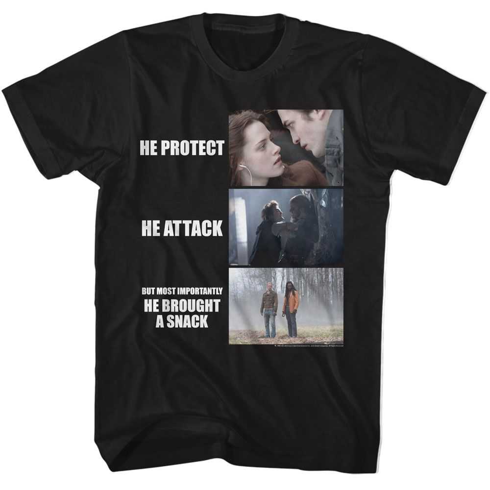 Twilight - TWILIGHT HE PROTECT HE ATTACK Adult Shirt