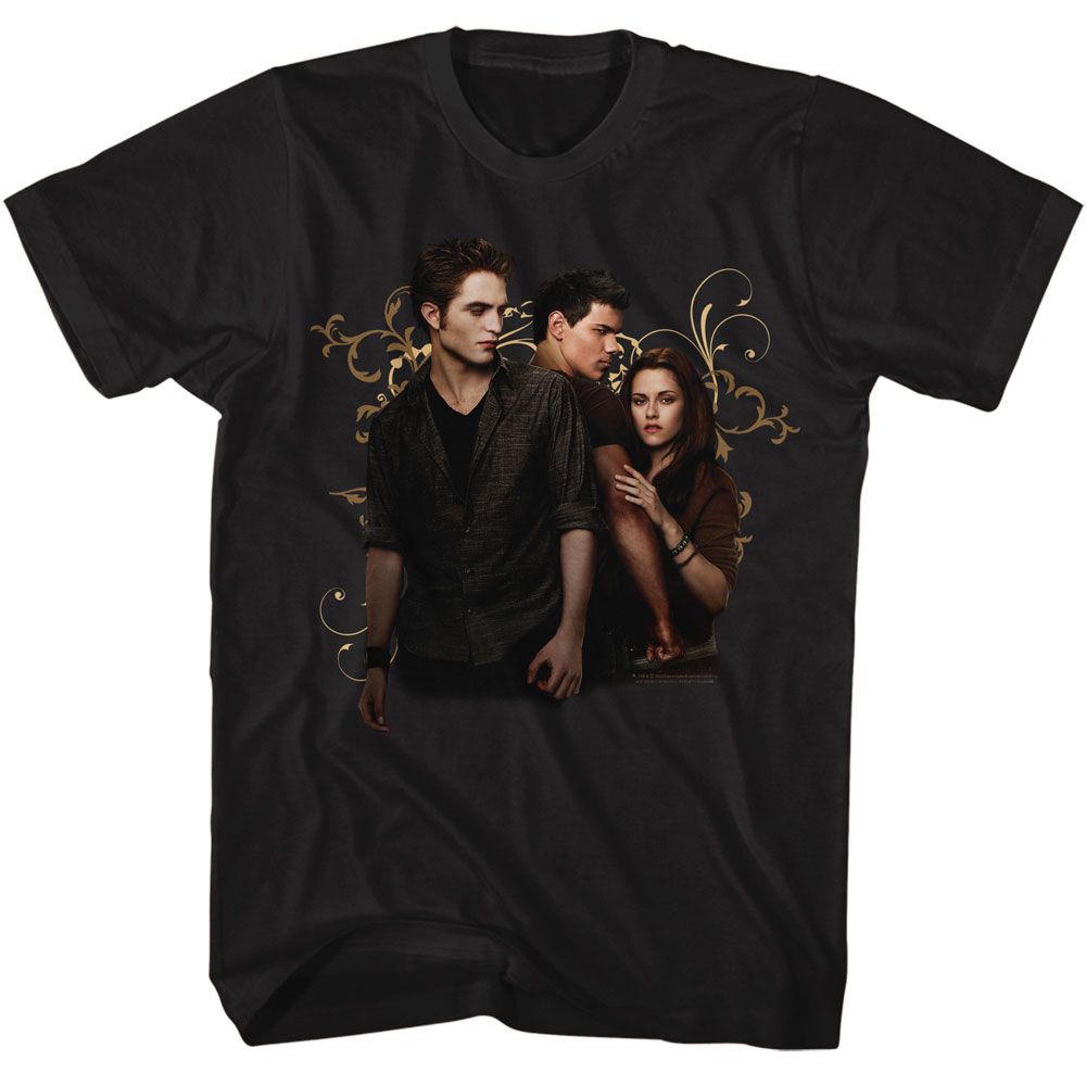 Twilight - TWILIGHT EDWARD JACOB BELLA SWIRLS Adult Shirt