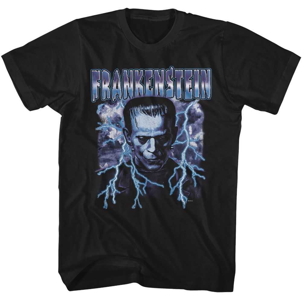 Universal Monsters - UNIVERSAL MONSTERS FRANKENSTEIN LIGHTNING Adult Shirt