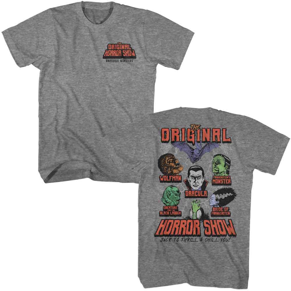 Universal Monsters - UNIVERSAL MONSTERS ORIGINAL HORROR SHOW F B Adult Shirt