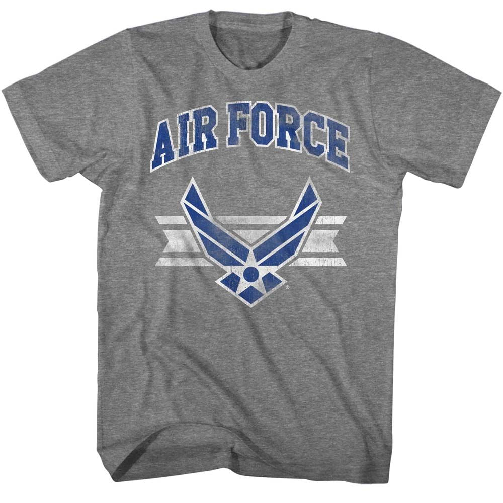Air and Space Force - USAF LOGO AND LINES Adult Shirt