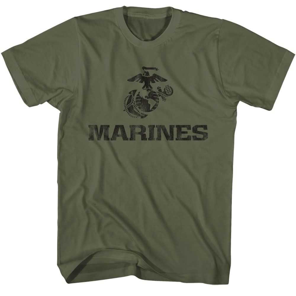 Marines - USMC MARINES EAGLE AND GLOBE Adult Shirt