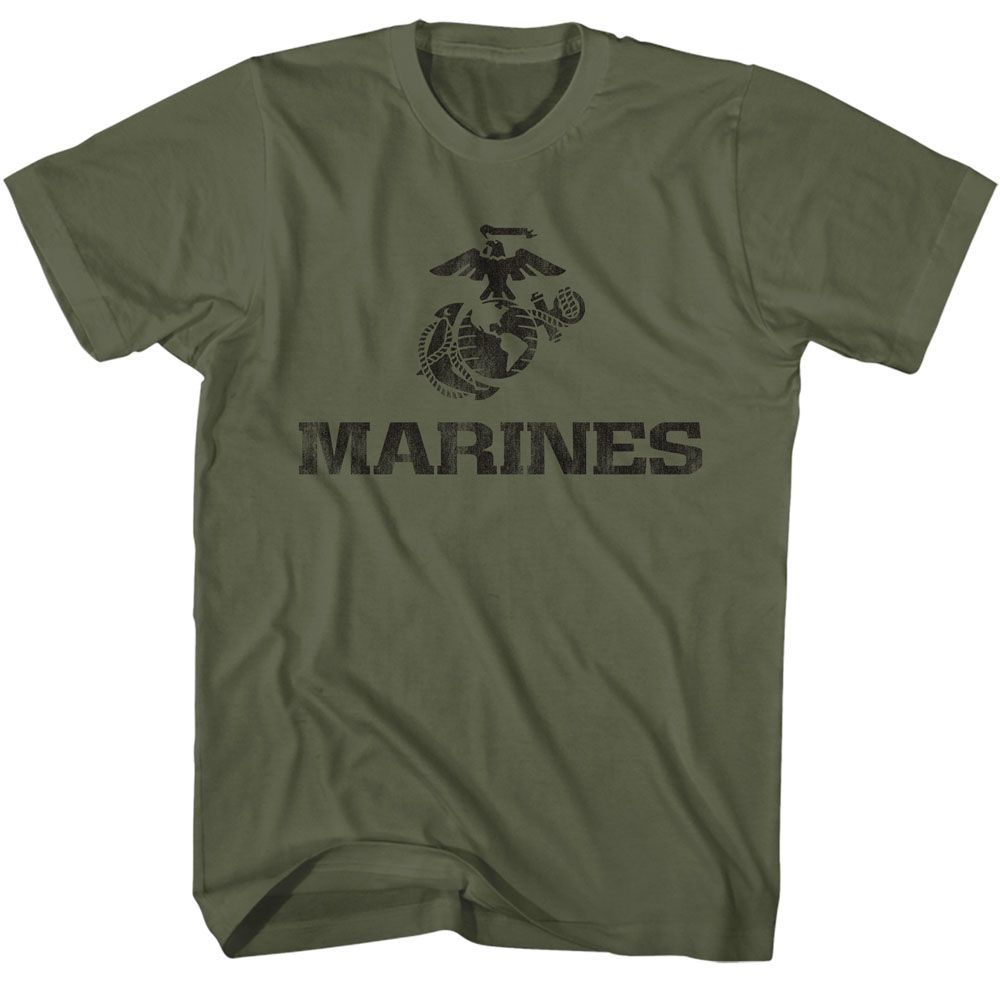 Marines - USMC MARINES EAGLE AND GLOBE Adult Shirt