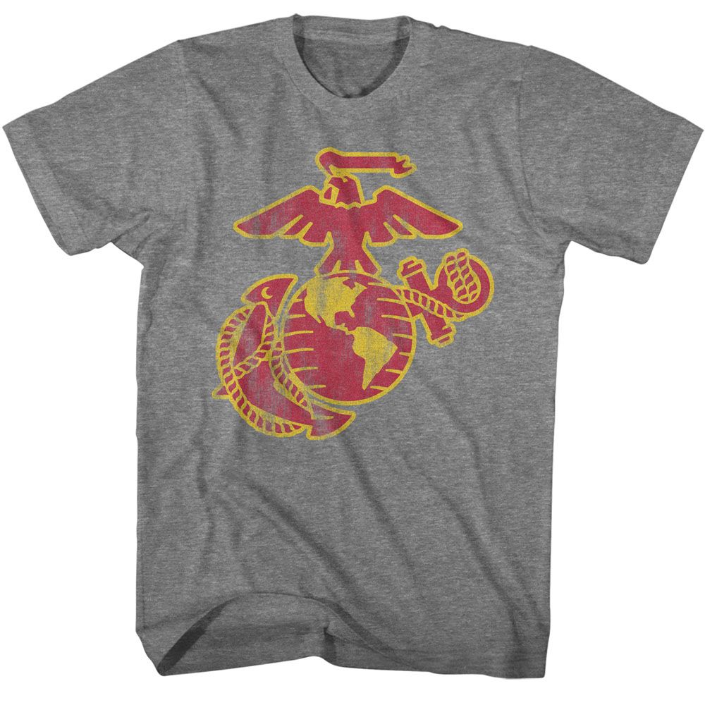 Marines - USMC BRIGHT EAGLE AND GLOBE Adult Shirt
