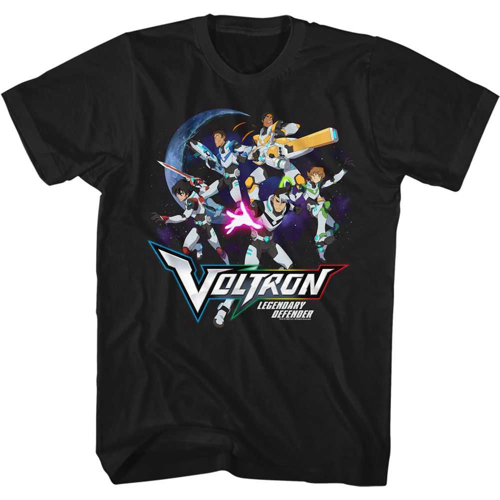 Voltron - DEFENDER GROUP IN SPACE Adult Shirt