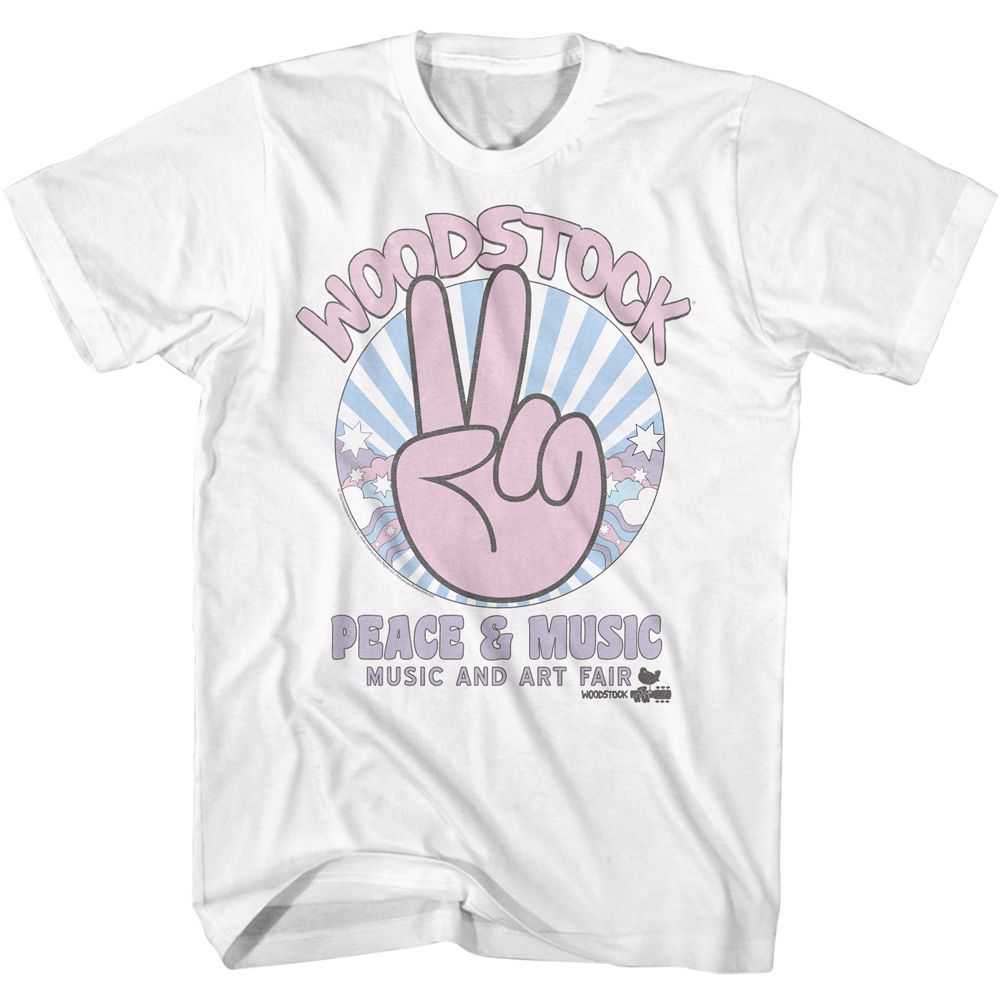 Woodstock - WOODSTOCK PEACE SIGN Adult Shirt