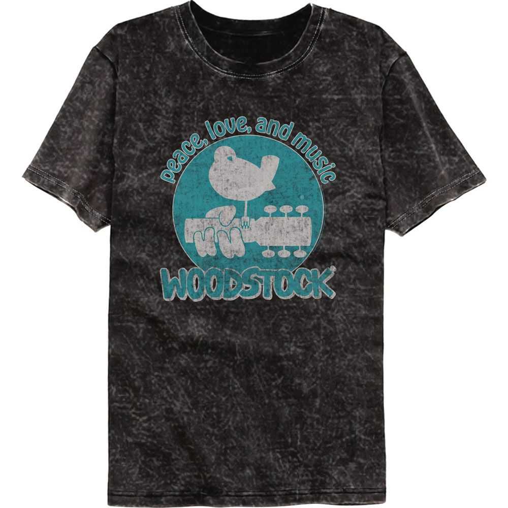 Woodstock - WOODSTOCK PEACE LOVE AND MUSIC Adult Shirt