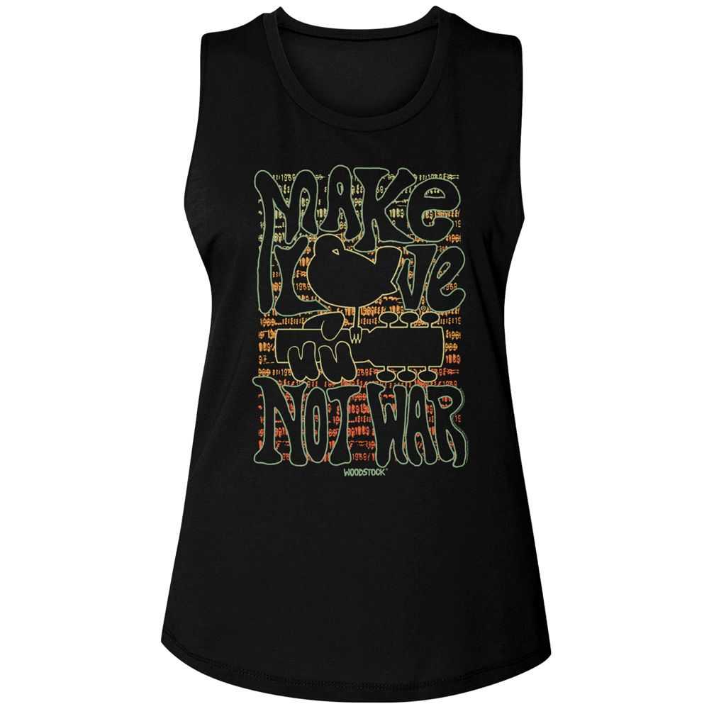 Woodstock - WOODSTOCK MAKE LOVE NOT WAR Adult Shirt