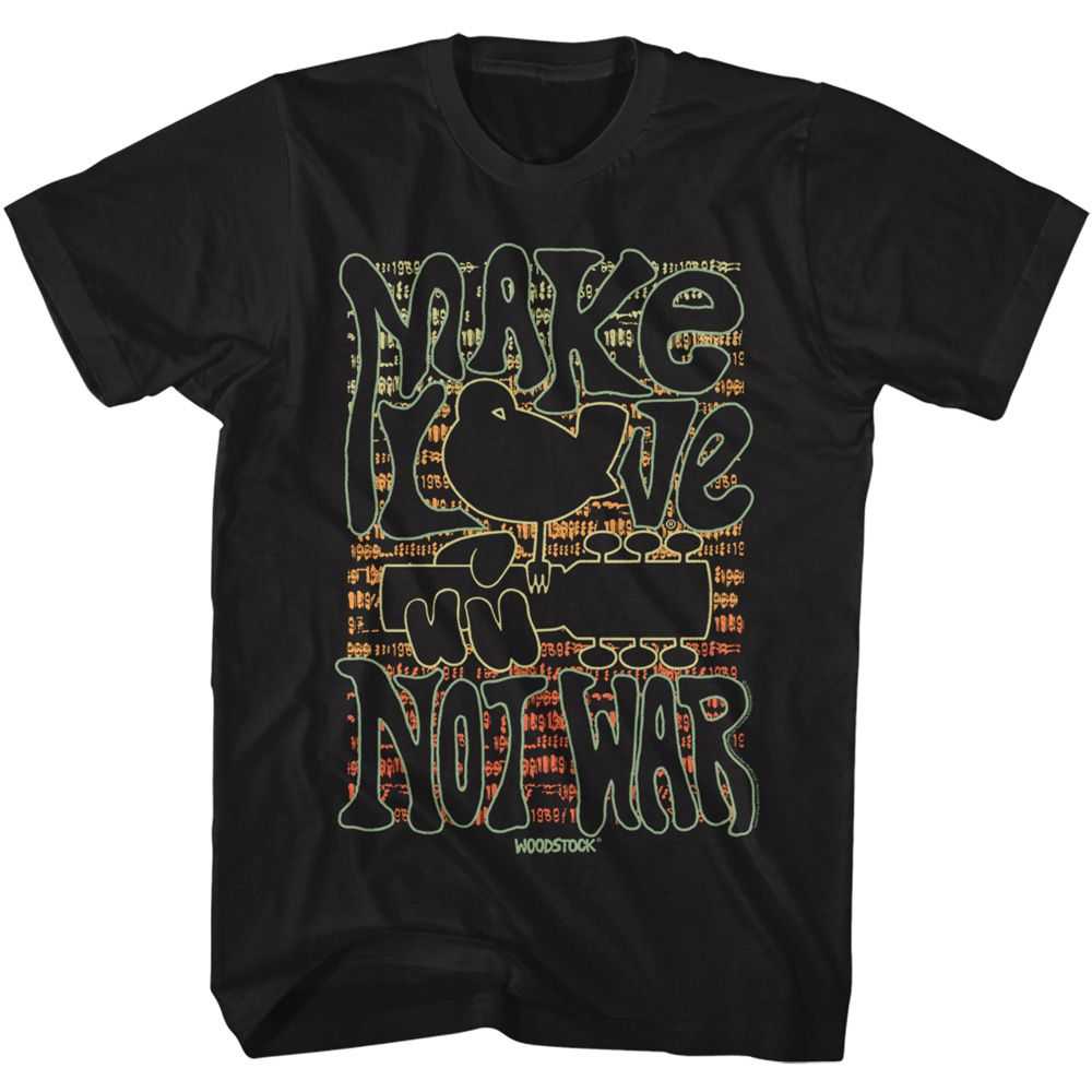 Woodstock - WOODSTOCK MAKE LOVE NOT WAR Adult Shirt