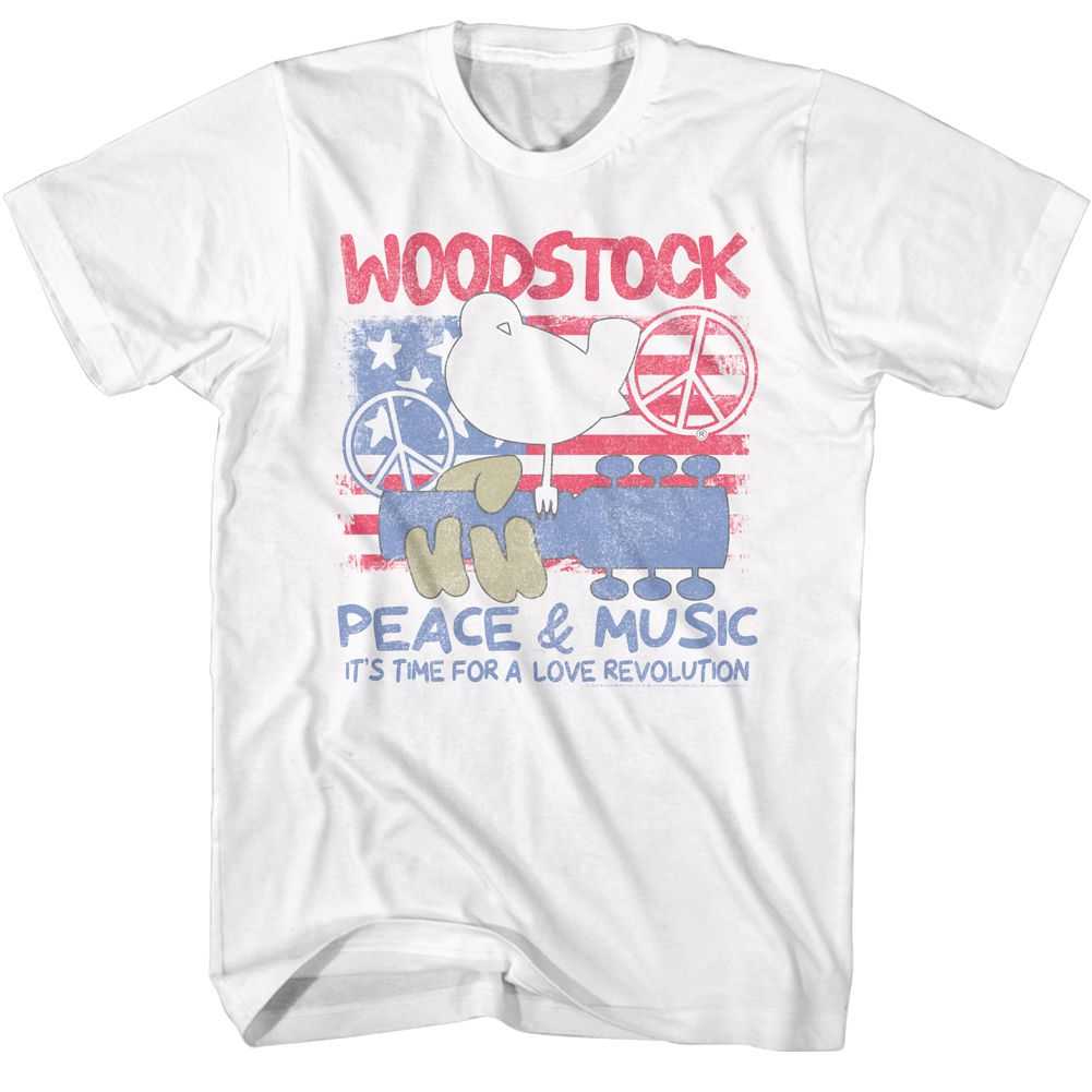 Woodstock - WOODSTOCK-PATRIOTIC LOVE REVOLUTION Adult Shirt