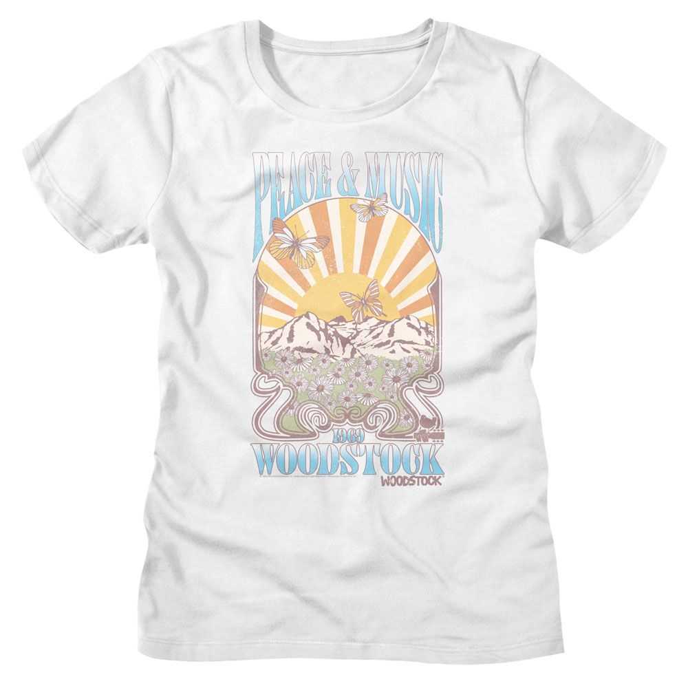 Woodstock - WOODSTOCK PEACE AND MUSIC LANDSCAPE Adult Shirt