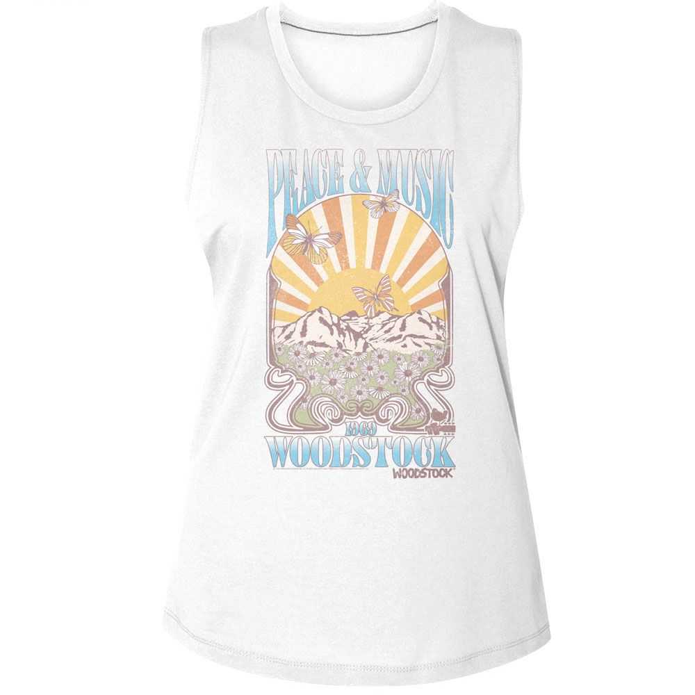 Woodstock - WOODSTOCK PEACE AND MUSIC LANDSCAPE Adult Shirt