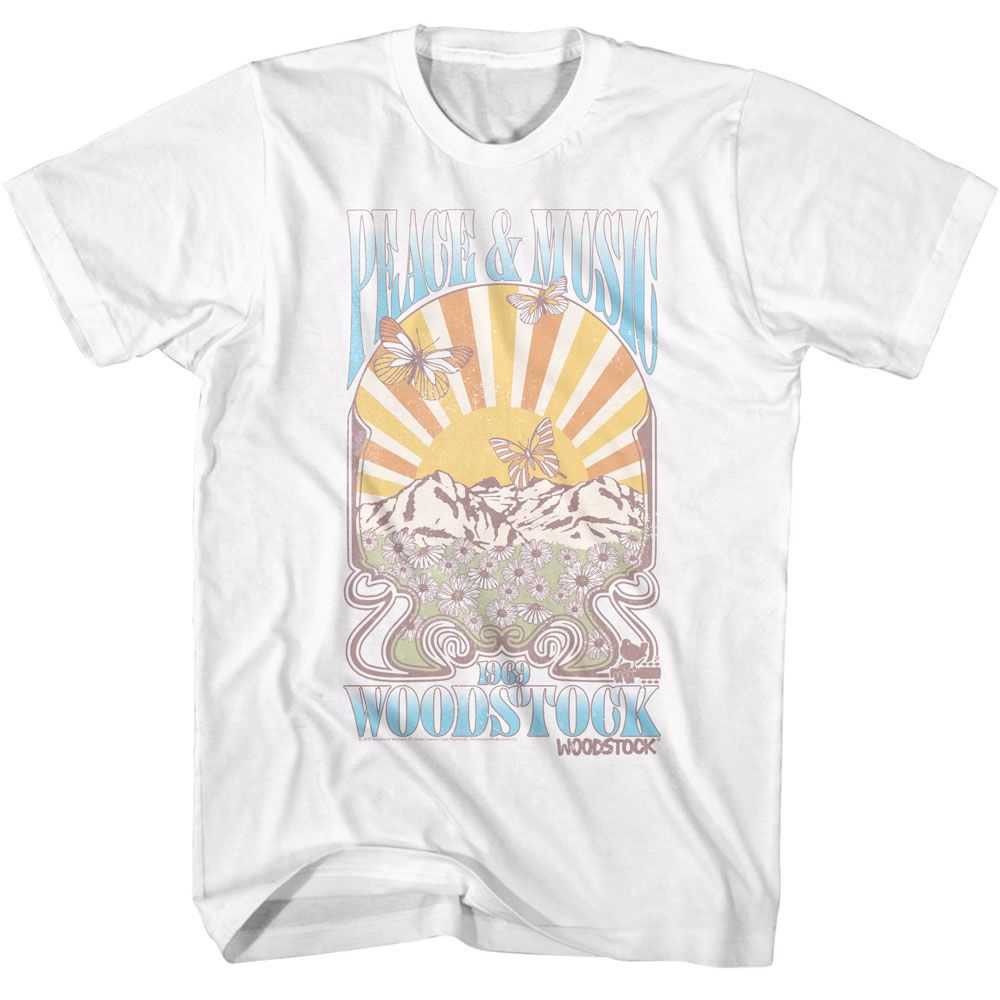 Woodstock - WOODSTOCK PEACE AND MUSIC LANDSCAPE Adult Shirt