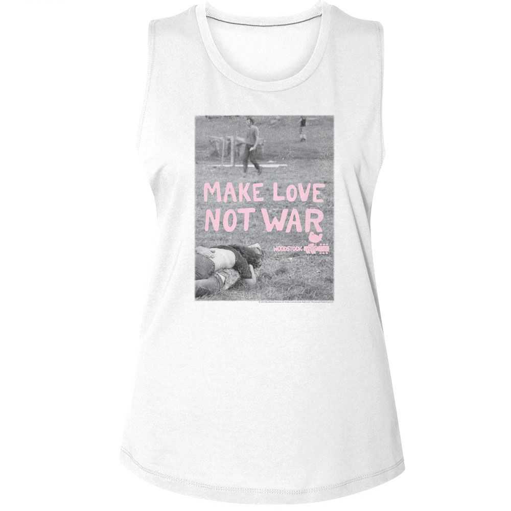 Woodstock - WOODSTOCK MAKE LOVE NOT WAR POSTER Adult Shirt