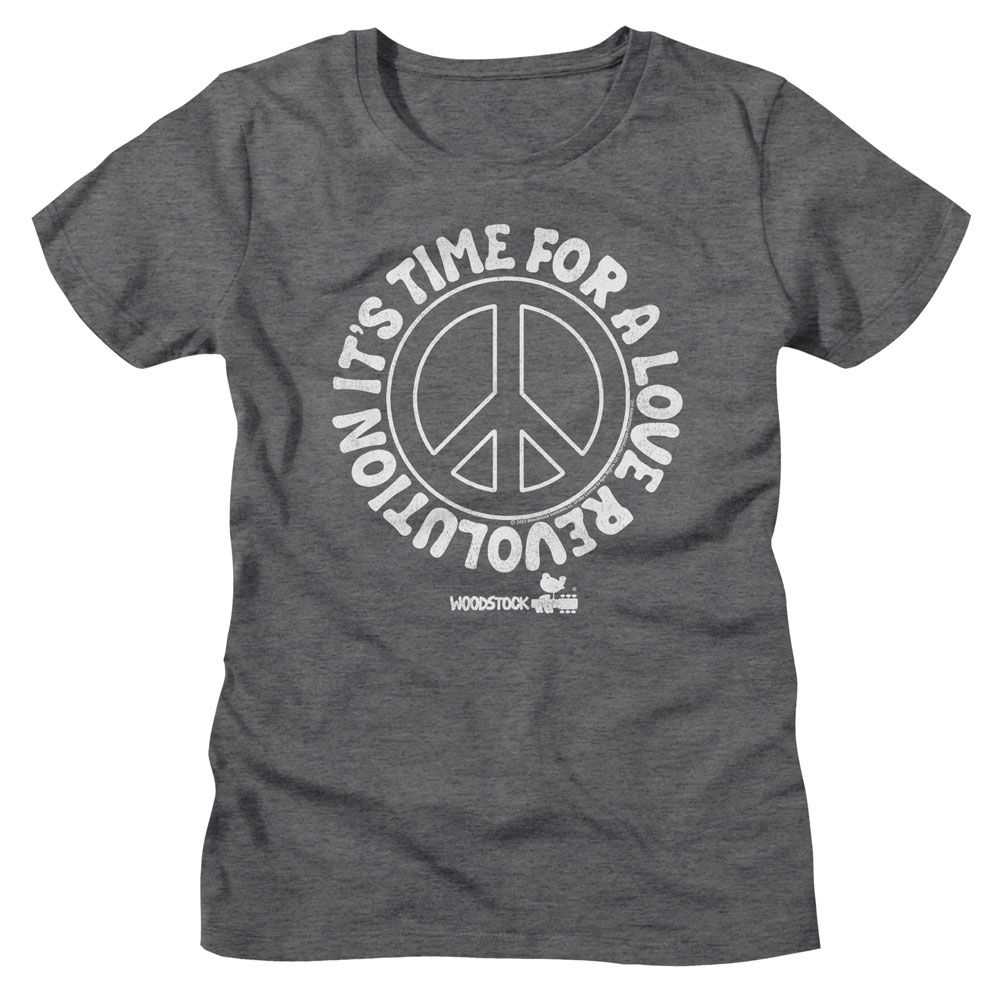 Woodstock - WOODSTOCK LOVE REVOLUTION PEACE SIGN Adult Shirt