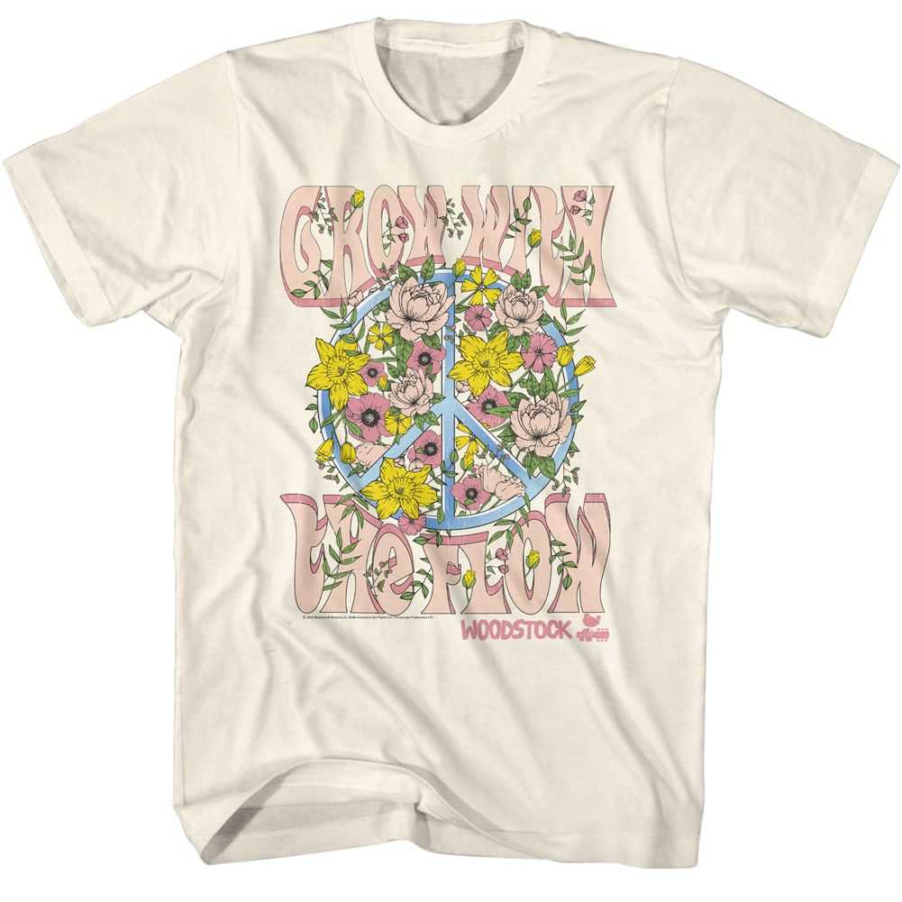 Woodstock - WOODSTOCK GROW WITH THE FLOW Adult Shirt
