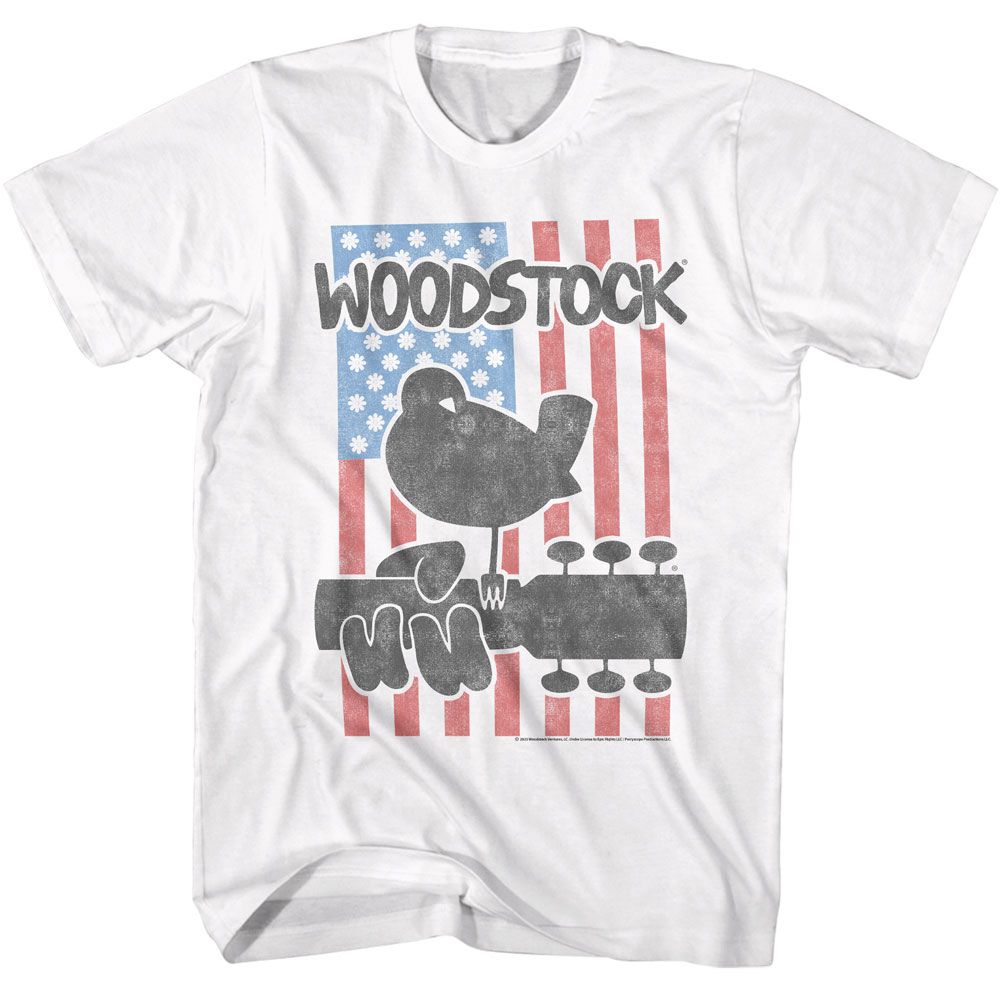 Woodstock - WOODSTOCK FLOWER FLAG Adult Shirt