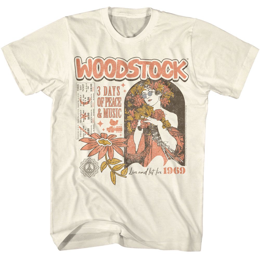Woodstock - WOODSTOCK HIPPIE FLOWER GIRL Adult Shirt