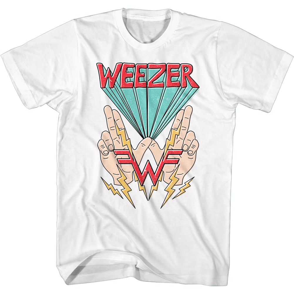Weezer - W HANDS AND LIGHTNING Adult Shirt