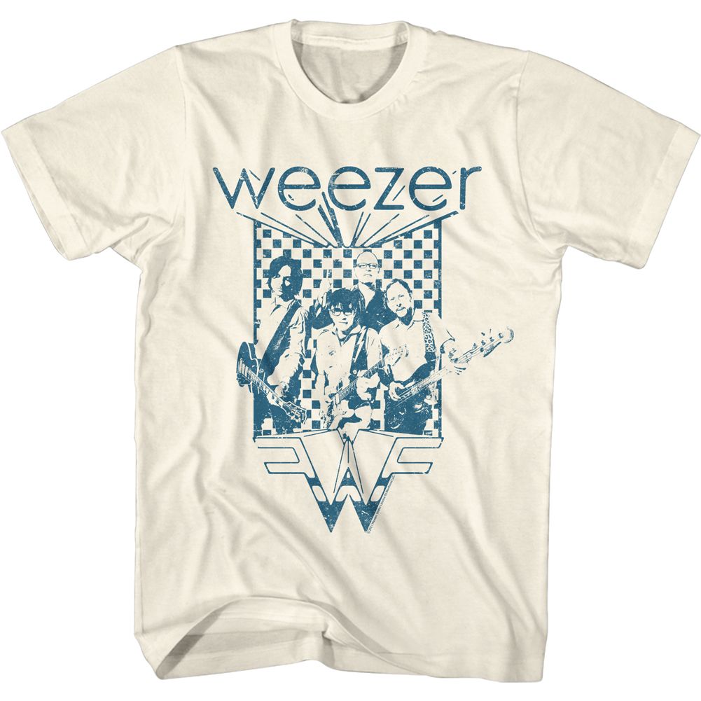 Weezer - BLUE CHECKERED BOX Adult Shirt