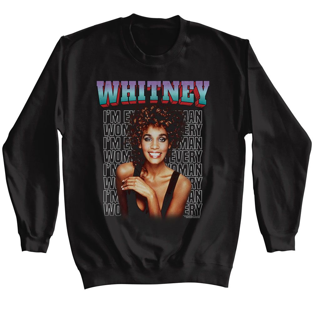 Whitney Houston - WHITNEY EVERY WOMAN STACKED Adult Shirt