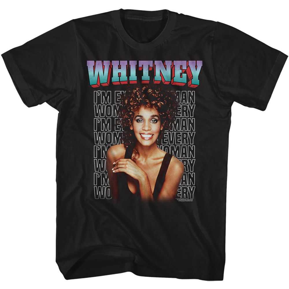 Whitney Houston - WHITNEY EVERY WOMAN STACKED Adult Shirt