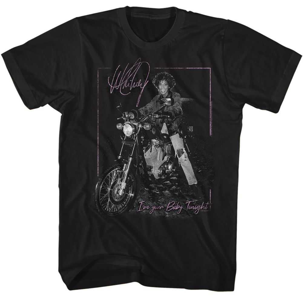 Whitney Houston - WHITNEY-MOTORCYCLE Adult Shirt