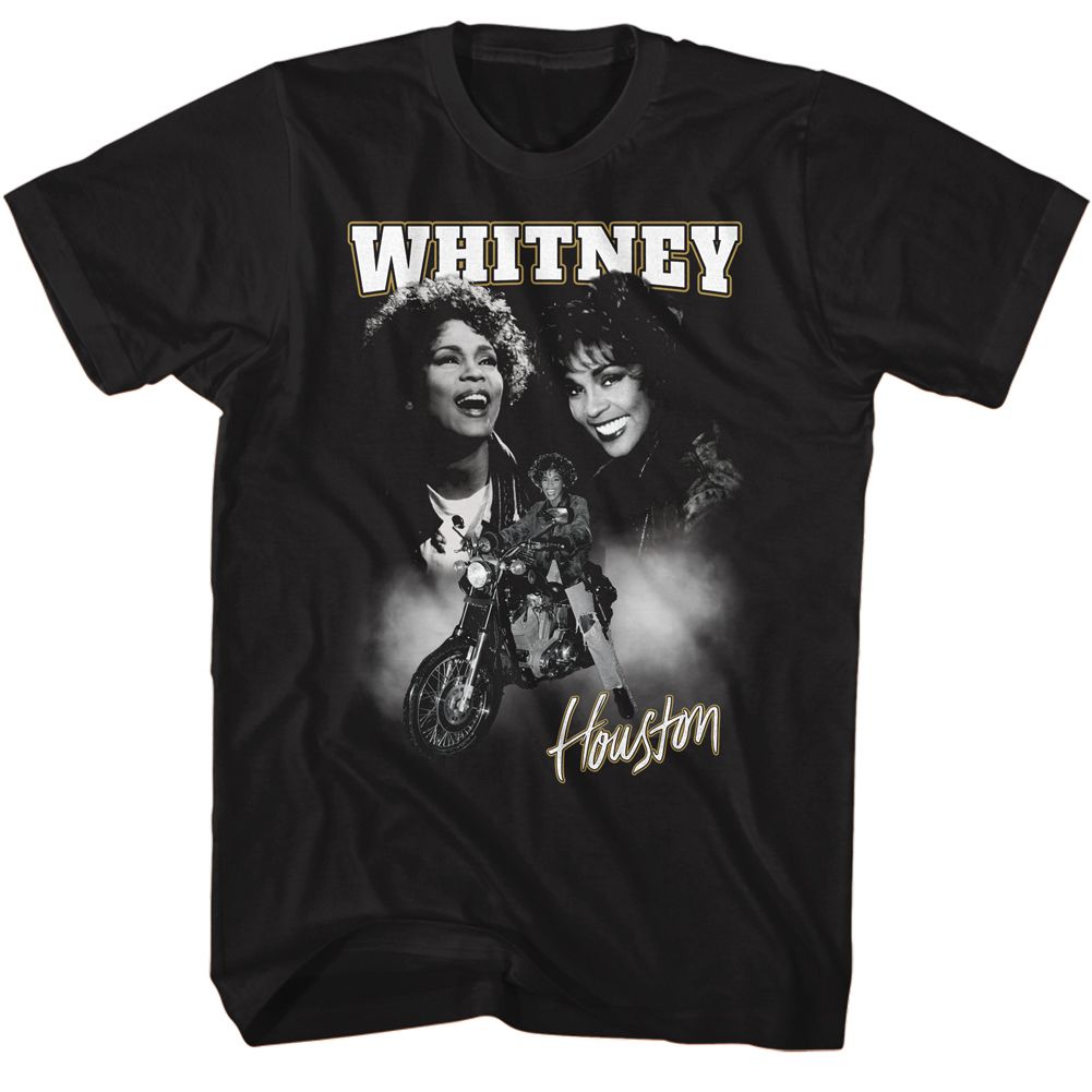 Whitney Houston - WHITNEY-MOTORCYCLE COLLAGE Adult Shirt