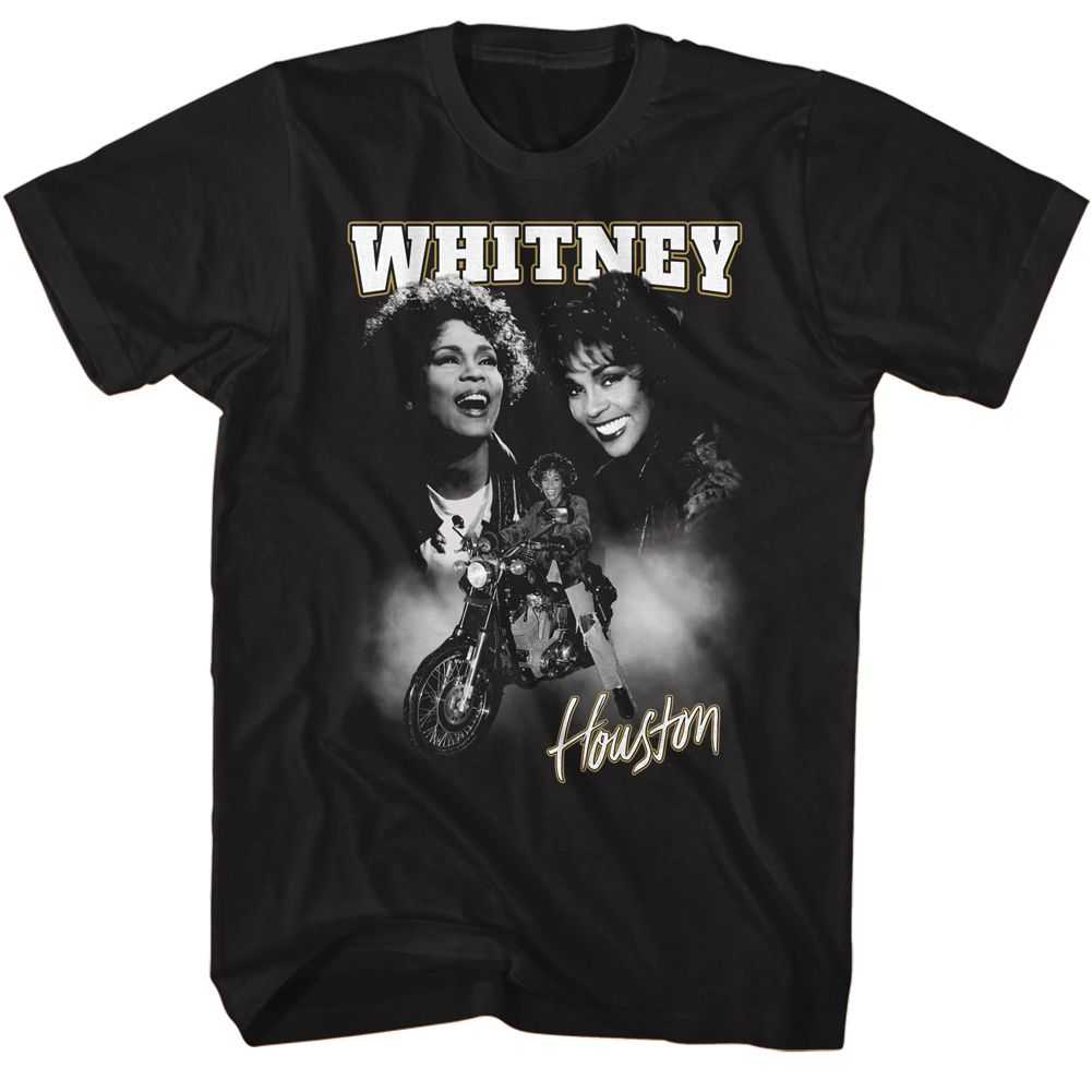 Whitney Houston - WHITNEY-MOTORCYCLE COLLAGE Adult Shirt