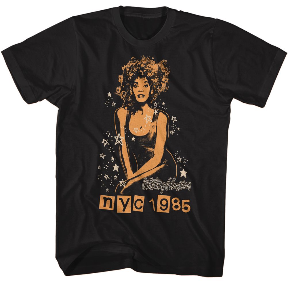 Whitney Houston - WHITNEY-NYC 1985 STARS Adult Shirt