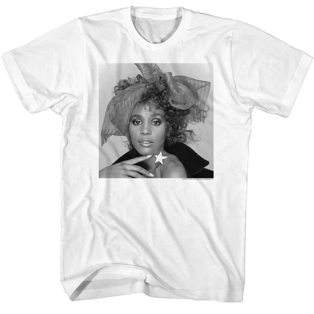 Whitney Houston - WHITNEY HOUSTON BW BOW Adult Shirt