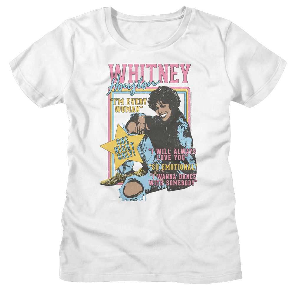 Whitney Houston - WHITNEY HOUSTON ONE NIGHT ONLY Adult Shirt