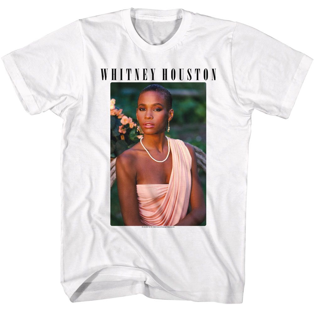 Whitney Houston - WHITNEY HOUSTON PHOTO AND LOGO Adult Shirt