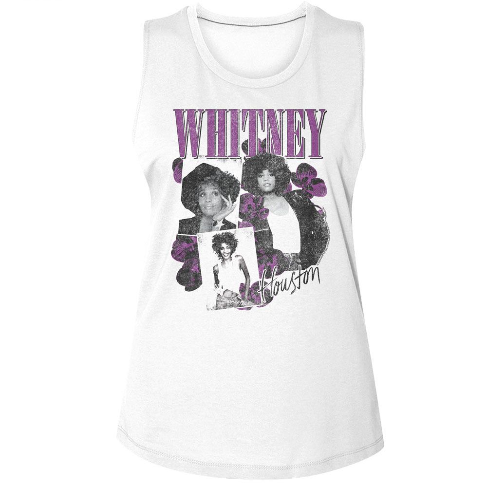 Whitney Houston - WHITNEY HOUSTON ORCHID COLLAGE Adult Shirt