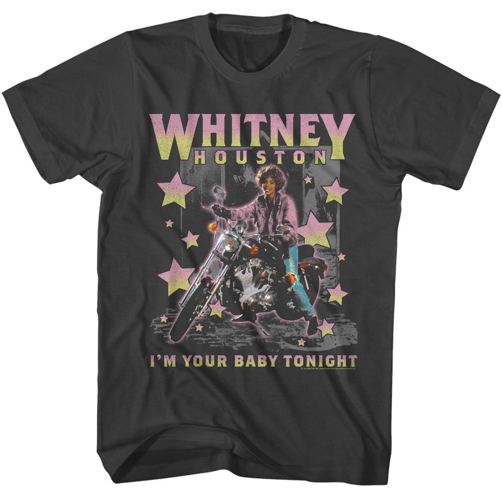 Whitney Houston - WHITNEY HOUSTON MOTORCYCLE STARS Adult Shirt