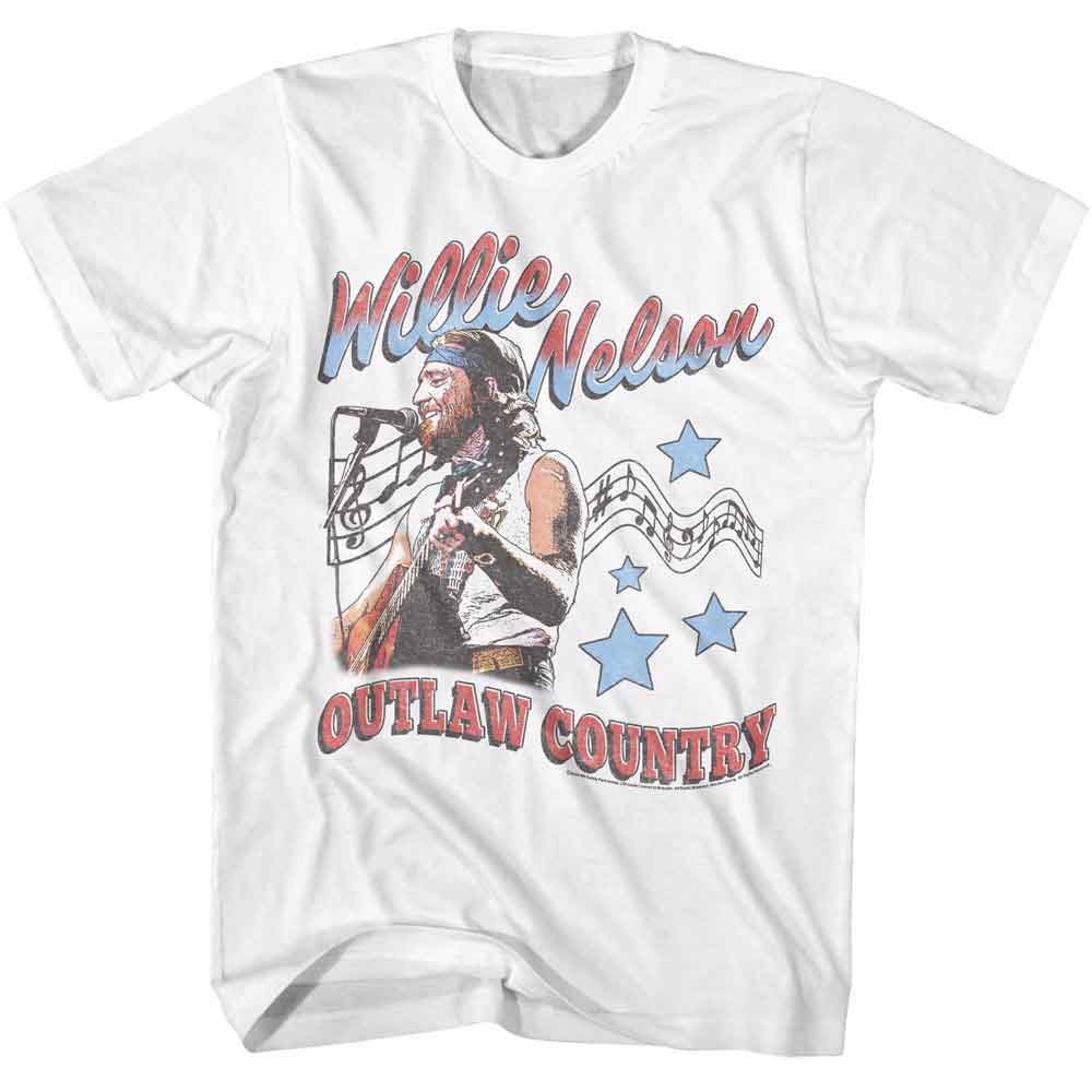 Willie Nelson - WILLIE NELSON OUTLAW COUNTRY AMERICANA Adult Shirt