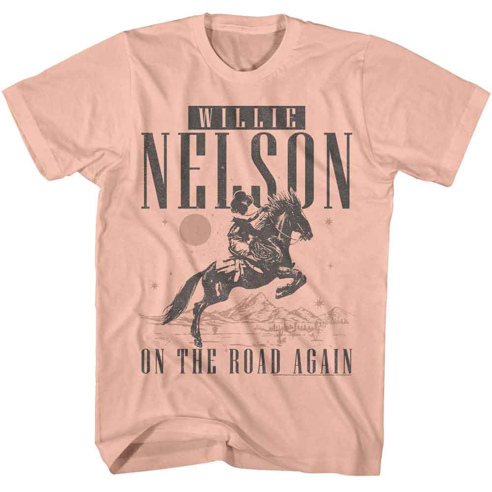 Willie Nelson - WILLIE NELSON ON THE ROAD AGAIN COWBOY Adult Shirt
