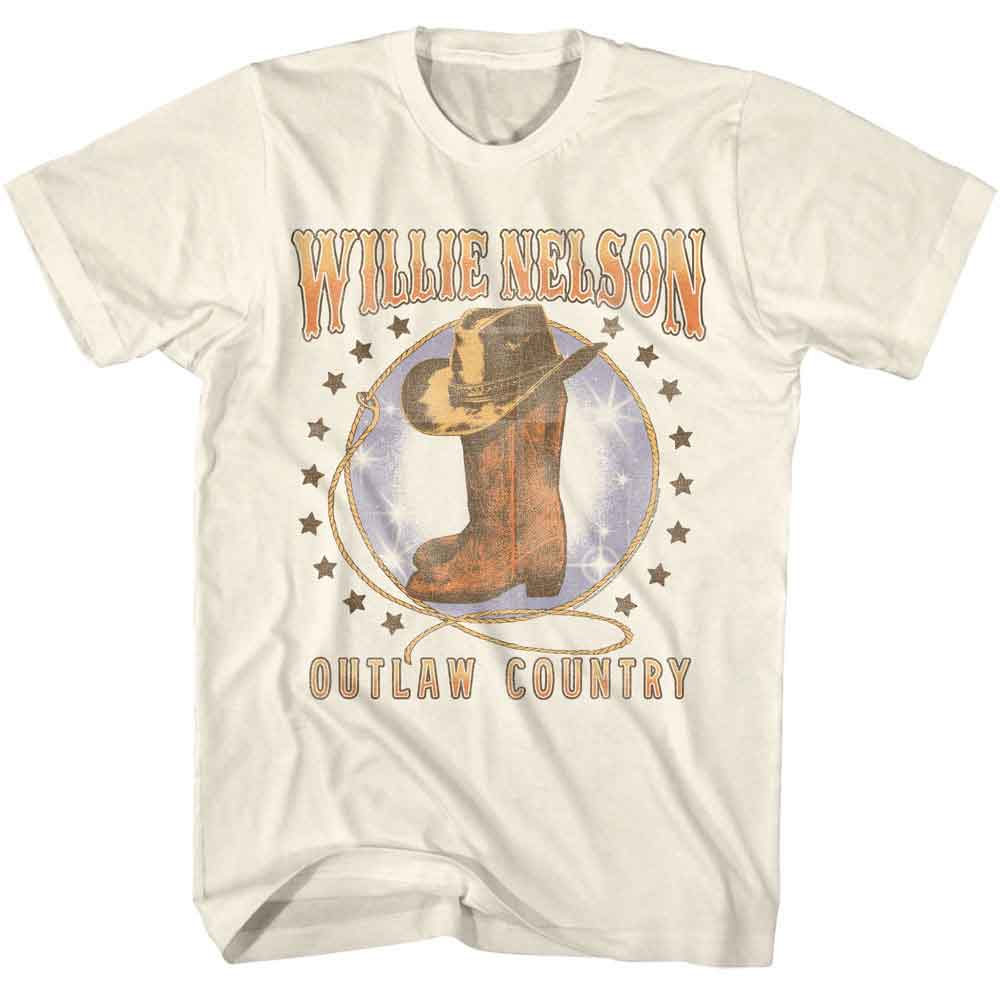 Willie Nelson - WILLIE NELSON BOOTS AND HAT Adult Shirt
