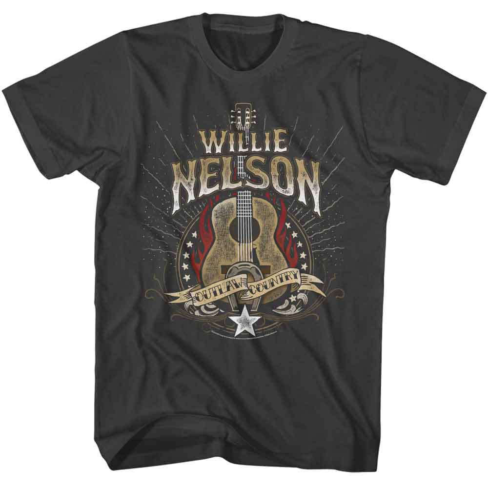 Willie Nelson - WILLIE NELSON OUTLAW GUITAR Adult Shirt