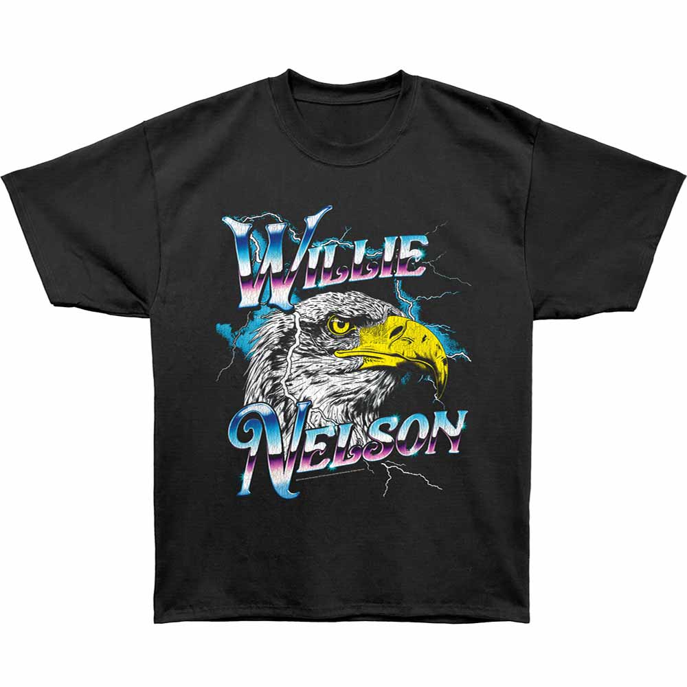 Willie Nelson - WILLIE NELSON EAGLE CHROME VTG Adult Shirt